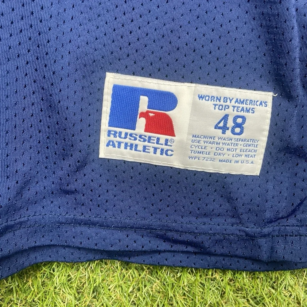 Vintage Russell Athletic Dallas Cowboys Jersey Mens 48 Emmitt Smith #22 Blue USA